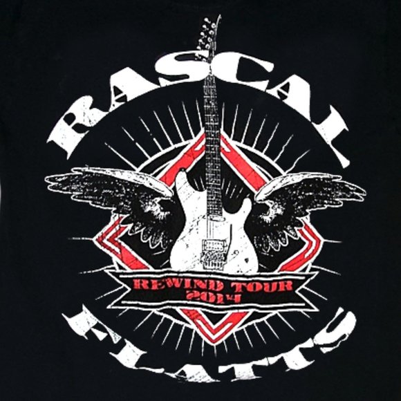 RASCAL FLATTS - 2014 "REWIND" CONCERT TOUR T-SHIRT - Picture 1 of 4